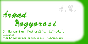 arpad mogyorosi business card